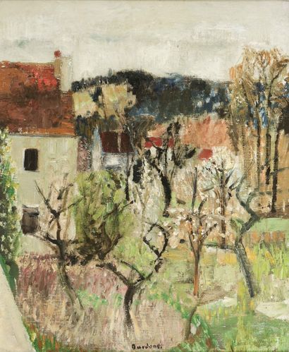 Guy BARDONE (1927-2015)
The garden
Oil on...