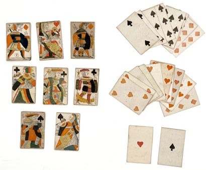 SET OF PLAYING CARDS. 18th century.
- 56...