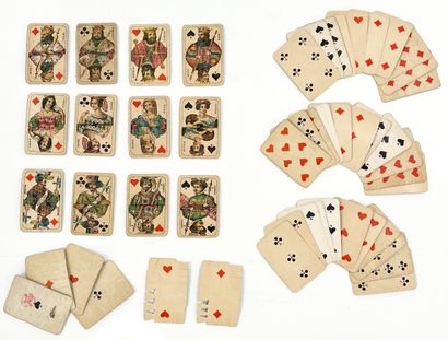 SET OF PLAYING CARDS. 19th century
- French...