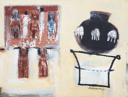 Kudzi PAPISCO (1972)
Murs d'Autrefois. 2004
Technique...
