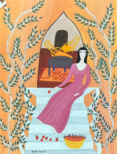 Juliette RAMADE (XX-XXI)
La femme alanguie
Gouache...