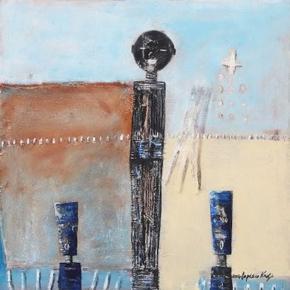 Kudzi PAPISCO (1972)
Les Amis. 2004
Huile...