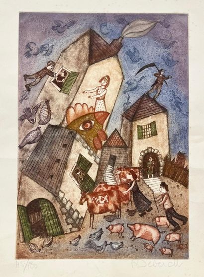 Françoise DEBERDT (1934)
Le Village
Lithographie...