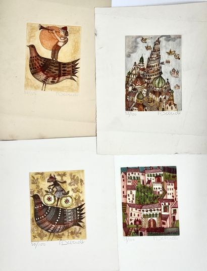 Françoise DEBERDT (1934)
Quatre gravures...