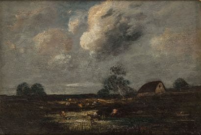 Attribué à Jules DUPRÉ (1811 - 1889)
Paysage...
