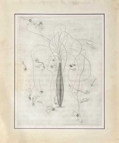 HISAKO ABE (XX)
Spring flowers with vase,...