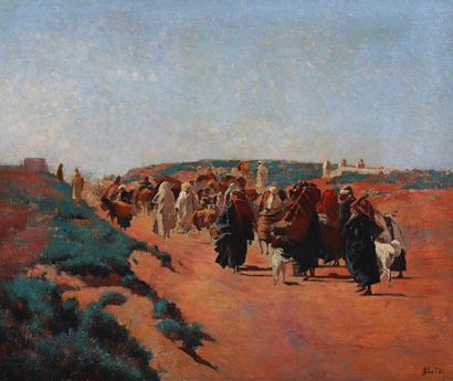 Joseph CLOIX (1856-1915)
On the market road,...