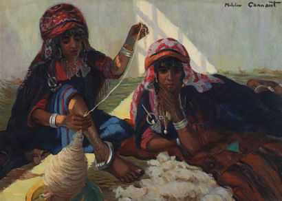 Micheline CANNAUT-UTZ (c.1900-?)
The Spinners
Oil...