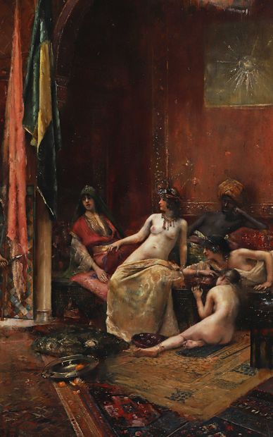 Maurice BOMPARD (1857-1936)
The harem
Oil...