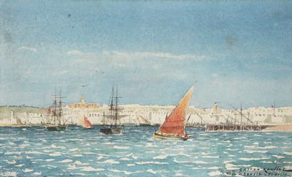 Gaston ROULLET (1847-1925)
Boats in the Rade...