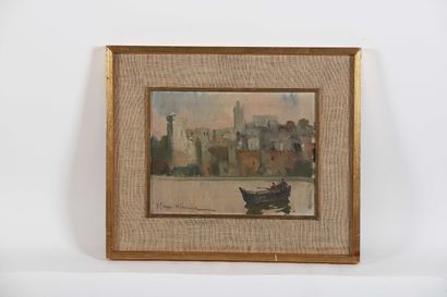 José CRUZ HERRERA (1890-1972)
Boats in front...