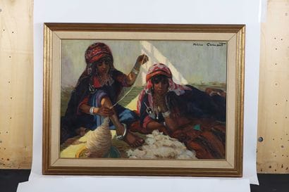 Micheline CANNAUT-UTZ (c.1900-?)
The Spinners
Oil...
