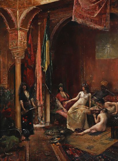 Maurice BOMPARD (1857-1936)
The harem
Oil...