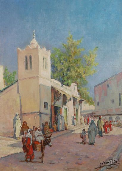 Yvonne THIVET (1888-1972)
Busy street in...