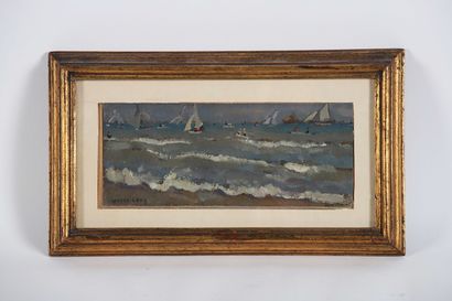 Moses LEVY (1885-1968)
Sailboats. Circa 1918
Oil...