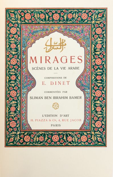[DINET (Étienne)]. IBRAHIM (Sliman ben)....