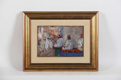 Moses LEVY (1885-1968)
Street scene
Oil on...