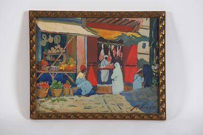 Gustave LINO (1893-1961)
The Souk
Gouache...