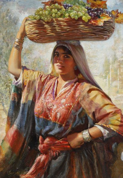 Isaac SNOWMAN (1874-1947)
The Grape Bearer
Oil...