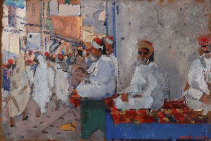 Moses LEVY (1885-1968)
Street scene
Oil on...