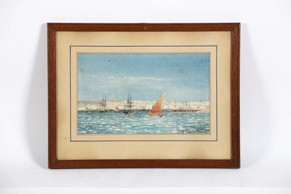 Gaston ROULLET (1847-1925)
Boats in the Rade...