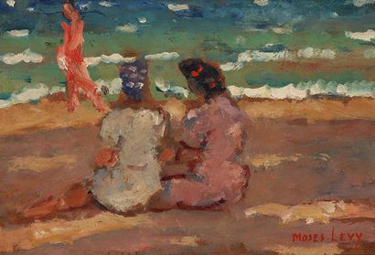 Moses LEVY (1885-1968)
On the beach. 1946
Oil...