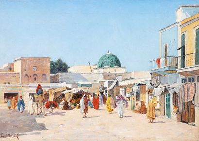 Emile BOIVIN (1846-1920)
Bab-Djedid Square,...