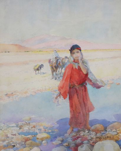 Paul LEROY (1860-1942)
The young girl crossing...