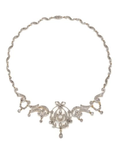 Elegant necklace in 18K (750/1000) yellow...