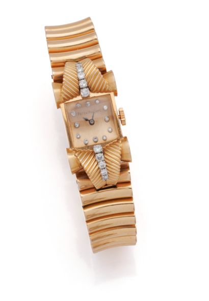ANONYMOUS
Bracelet watch in 18K (750 thousandths)...