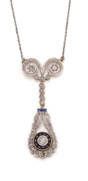 Necklace in 18K (750/1000) yellow gold and...