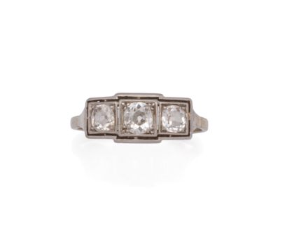 Art Deco garter ring in 18K (750/1000) white...