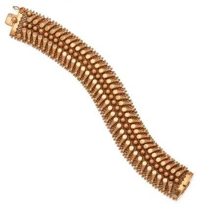 Bracelet ruban en or jaune 18K (750/1000)...