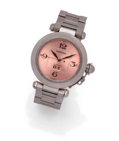 CARTIER PASHA GRANDE DATE
Steel wristwatch,...