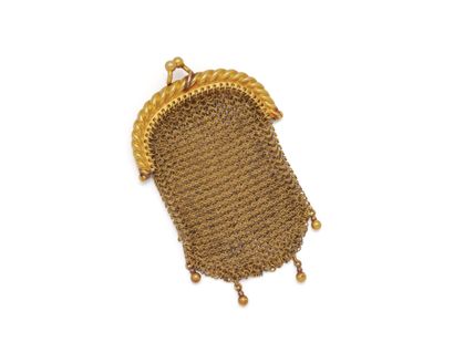 Petit porte-monnaie en or jaune 18K (750/1000)...