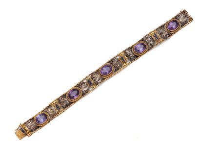 Bracelet ruban en or jaune 18K (750/1000)...