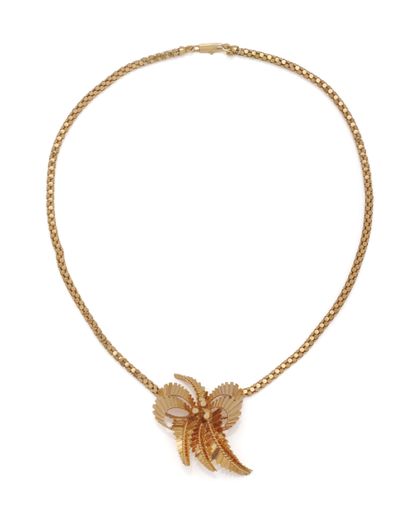 Collier en or jaune 18K (750/1000) à maille...