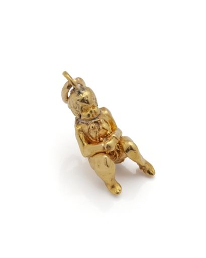 Pendentif en or jaune 18K (750/1000) représentant...