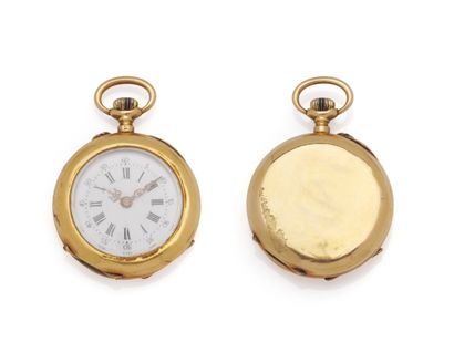 Montre de poche en or jaune 18K (750/1000)...