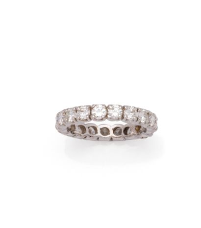 American wedding band in 18K (750/1000) white...