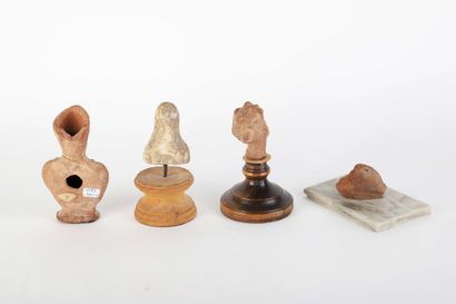 Lot composé d'une statuette fragmentaire...