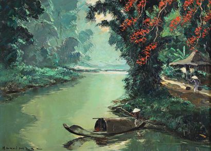 Henri MEGE (1904-1984)
Matin à Hué (AN-NAM...