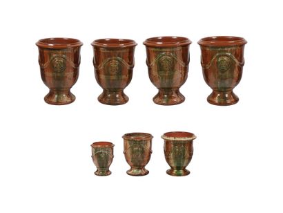 ANDUZE-BOISSET
Ensemble de sept vases en...