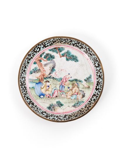 CHINE, Emaux de Canton, XIXe siècle
Petite...
