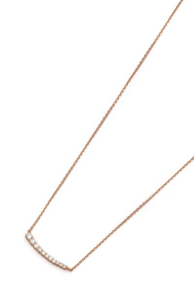 Collier en or rose 18K (750/1000) centrée...