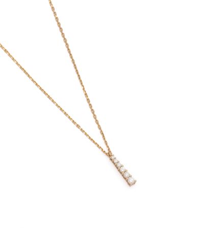 Collier en or rose 18K (750/1000) orné d'un...