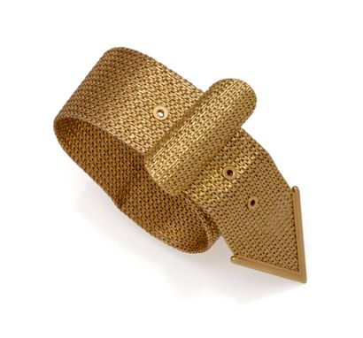 Elégant bracelet en or 18K (750/1000) à maille...