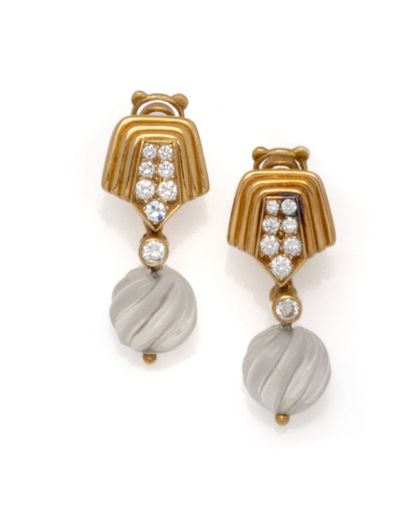 BOUCHERON
Paire de pendants d'oreilles en...