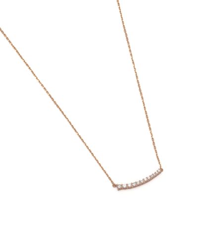 Collier en or rose 18K (750/1000) centrée...