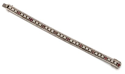 Bracelet souple en or gris 18K (750/1000)...